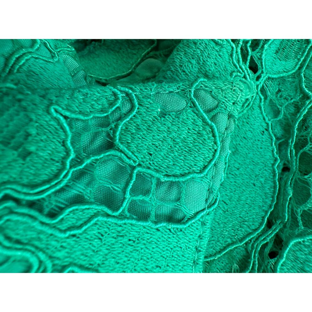 NANETTE Nanette Lepore Green Lace Blouse - Emerald Isle - Picture 6 of 15